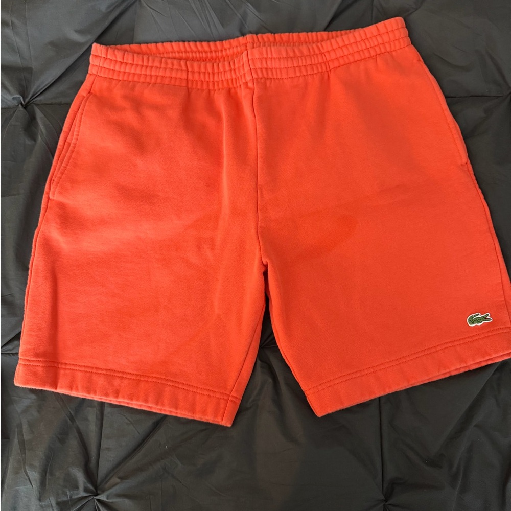 Lacoste Men's Bright Orange Athletic Shorts